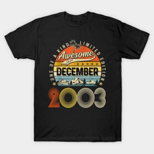 Awesome Since December 2003 Vintage 20th Birthday T-Shirt